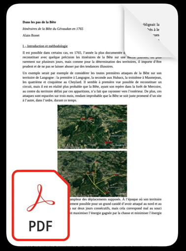 Alain Bonnet Chronodoc itinéraires de la Bête du Gévaudan