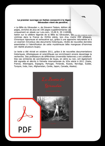 Giovanni Todaro - La bestia del Gévaudan extrait en français