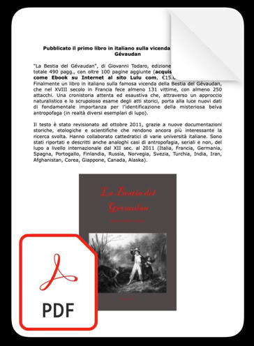 Giovanni Todaro - La bestia del Gévaudan extrait en italien