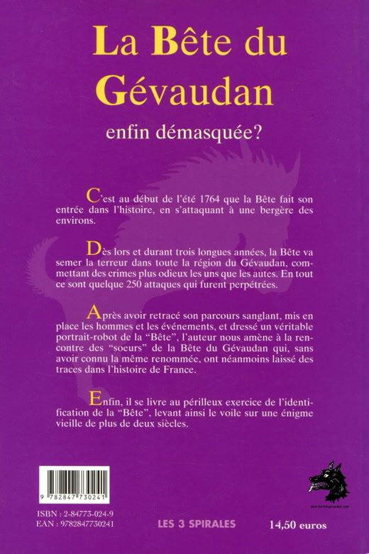 Livre Pascal Cazottes - La Bête du Gévaudan enfin démasquée ?